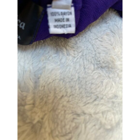 Exotica Womens Scoop Neck Short Sleeve Tunic Cover Up Purple One Size - Picture 4 of 8